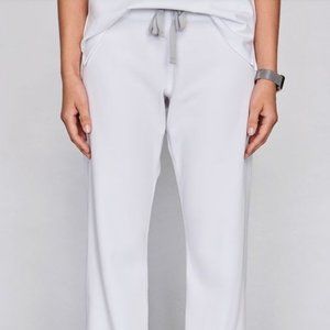 FIGS white livingston scrub pants